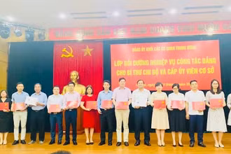 Bế giảng lớp bồi dưỡng nghiệp vụ công tác đảng