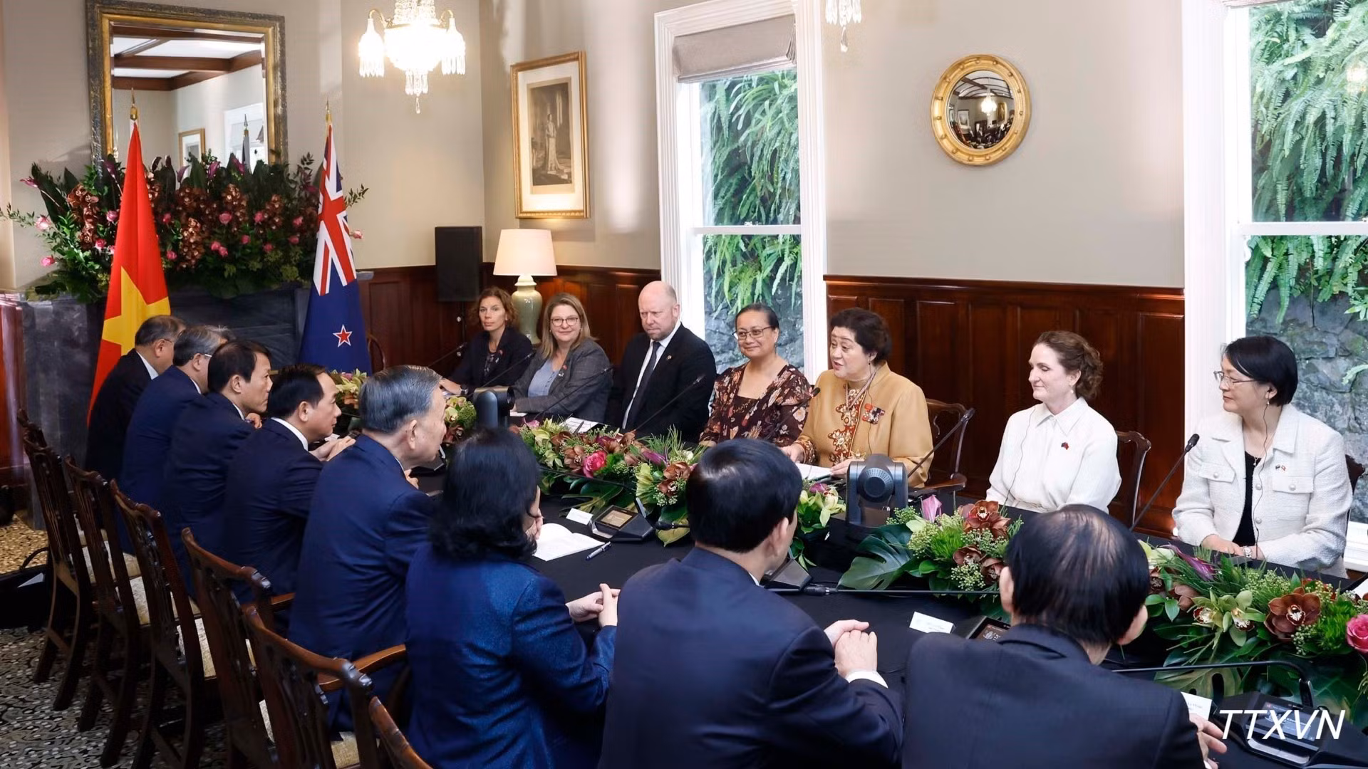 Tổng Bí thư, Chủ tịch nước Tô Lâm hội kiến với Toàn quyền New Zealand Cindy Kiro. (Ảnh: Thống Nhất/TTXVN)