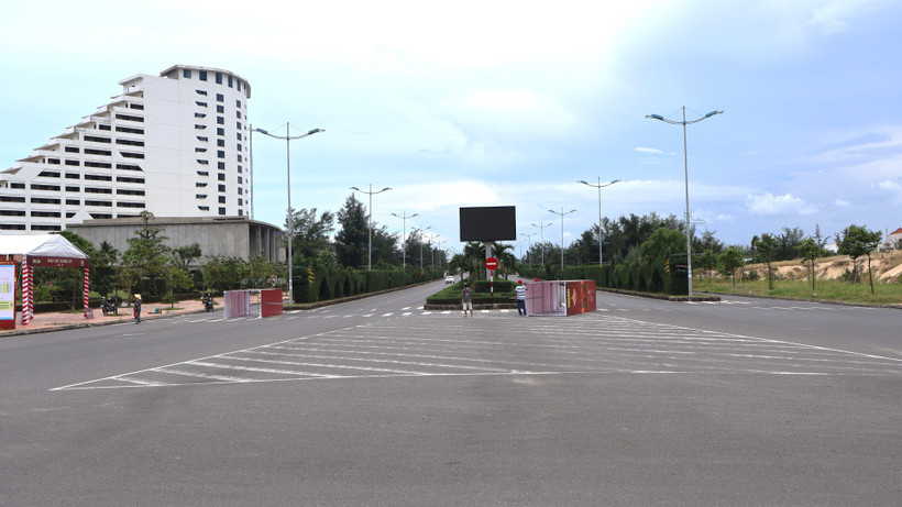 Đường Võ Nguyên Giáp - nơi diễn ra điểm chính của chương trình “Cùng Việt Nam tiến bước” tại tỉnh Quảng Trị.