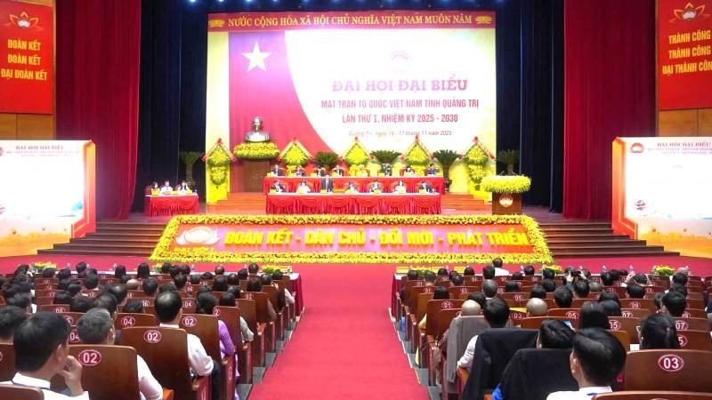 Quang cảnh Đại hội đại biểu Mặt trận Tổ quốc Việt Nam tỉnh Quảng Trị lần thứ I, nhiệm kỳ 2025-2030.