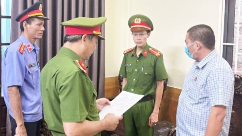 Công an tỉnh Quảng Trị khởi tố 1 đối tượng trong vụ án (Ảnh: Công an Quảng Trị)