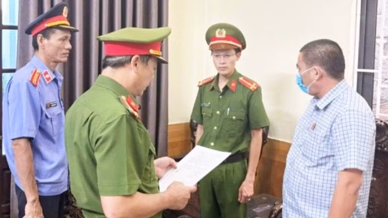 Công an tỉnh Quảng Trị khởi tố 1 đối tượng trong vụ án (Ảnh: Công an Quảng Trị)