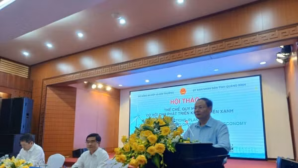 Thứ trưởng Nông nghiệp và Môi trường Lê Minh Ngân phát biểu tại Hội thảo.