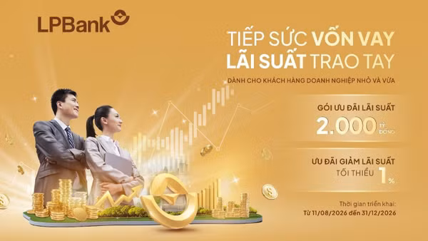 LPBank triển khai chương trình Tiếp sức vốn vay lãi suất trao tay dành riêng cho khách hàng doanh nghiệp nhỏ và vừa.