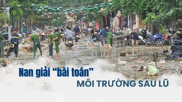 Nan giải "bài toán" môi trường sau lũ.