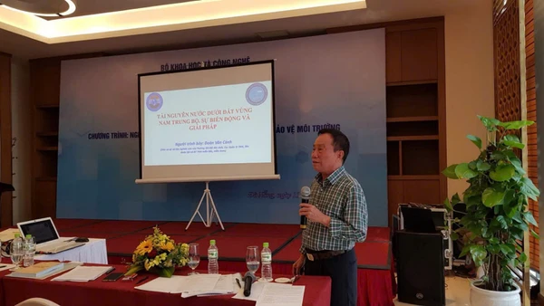Phó Giáo sư, Tiến sĩ Đoàn Văn Cánh, nguyên Chủ tịch Hội Địa chất thủy văn Việt Nam.