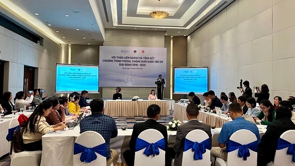 Toàn cảnh Hội thảo liên ngành và tổng kết Dự án phòng, chống đuối nước trẻ em giai đoạn 2018-2025.