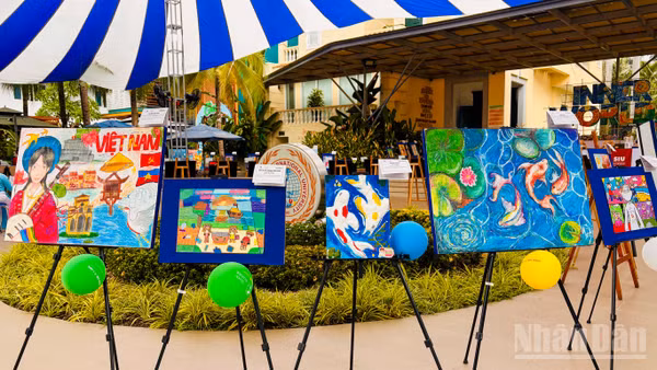 Không gian trưng bày tại triển lãm.