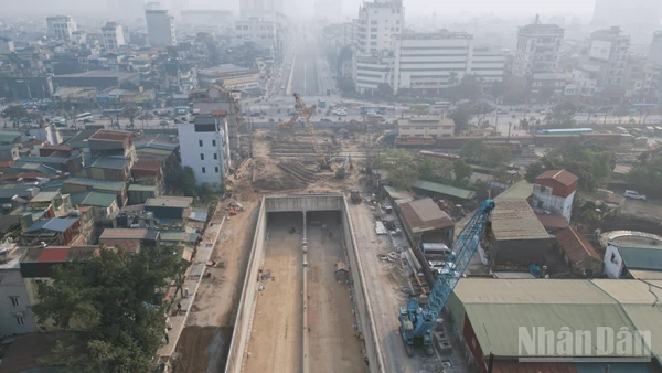 Hầm chui Kim Đồng-Giải Phóng là công trình giao thông trọng điểm của thành phố Hà Nội.