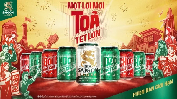 8 lon bia phiên bản giới hạn của Bia Saigon Lager, 8 lời mời Tết thân quen khởi đầu cho những cuộc gặp gỡ và gắn kết sum vầy ngày Tết của người Việt.