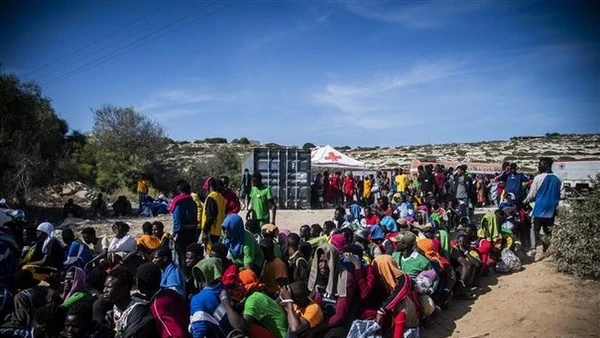 Người di cư tại đảo Lampedusa, Italy ngày 14/9/2023. (Ảnh: TTXVN)