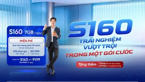 Gói cước S160 được MobiFone thiết kế vừa mang về data, vừa ưu đãi thoại và SMS toàn diện