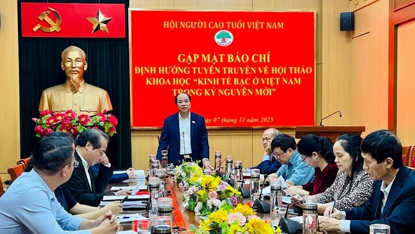 Hội Người cao tuổi Việt Nam họp báo thông tin về hội thảo khoa học "Kinh tế bạc ở Việt Nam trong kỷ nguyên mới".