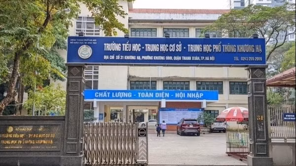 Đoàn kiểm tra của Sở Giáo dục và Đào tạo Hà Nội chỉ ra loạt sai phạm Trường TH, THCS, THPT Khương Hạ.