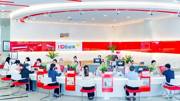 Quầy giao dịch của HDBank.