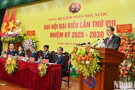 Bí thư Đảng ủy Quốc hội, Chủ tịch Quốc hội Trần Thanh Mẫn phát biểu chỉ đạo Đại hội.