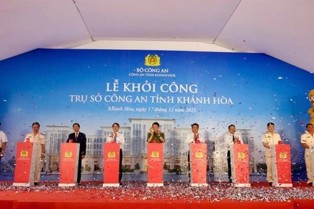 Lễ khởi công xây dựng trụ sở Công an tỉnh Khánh Hòa.