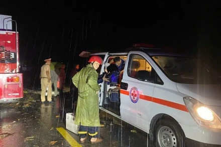 Hiện trường vụ tai nạn nghiêm trọng.