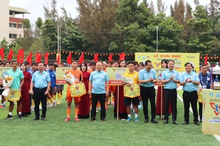 Ông Park Hang-seo, nguyên Huấn luyện viên trưởng đội tuyển bóng đá Việt Nam có mặt cổ vũ giải đấu.