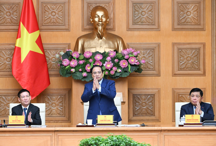 Thủ tướng Phạm Minh Chính chủ trì tọa đàm với các doanh nghiệp Nhật Bản. 
