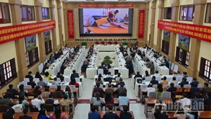 Quang cảnh buổi gặp mặt kỷ niệm 100 năm Ngày Báo chí Cách mạng Việt Nam.