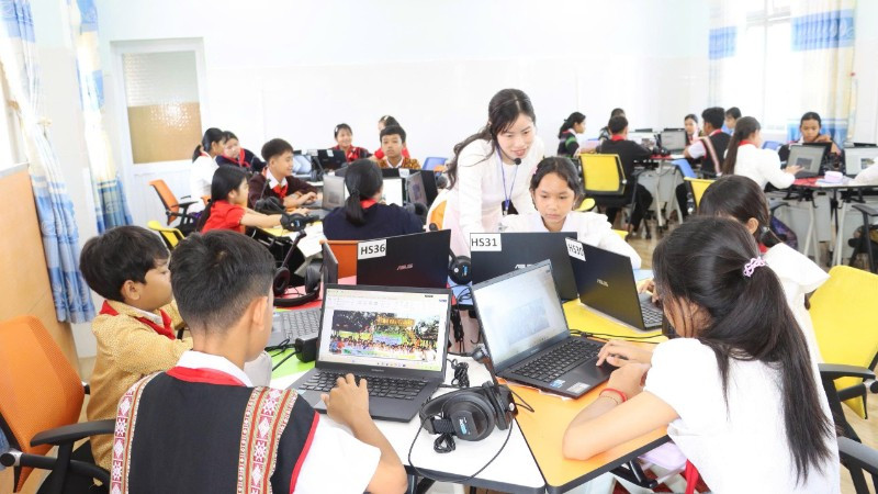 Không gian học tập của học sinh Trường phổ thông dân tộc nội trú-trung học cơ sở Lộc Ninh.