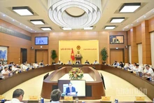 Quang cảnh phiên họp Ủy ban Thường vụ Quốc hội tuần qua tại Nhà Quốc hội. (Ảnh: DUY LINH)