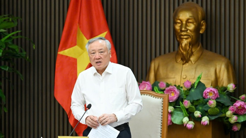 Đồng chí Nguyễn Hòa Bình chủ trì phiên họp thứ 3 của Tiểu ban Tuyên truyền Đại hội Đảng bộ Chính phủ lần thứ 1, nhiệm kỳ 2025-2030. (Ảnh: DUY LINH)