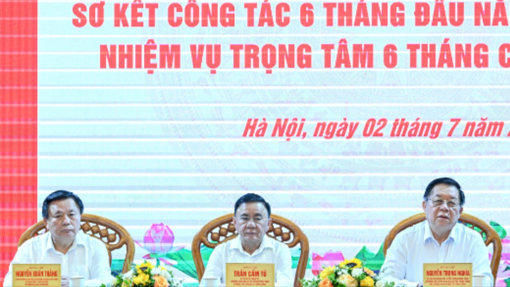 Ban chỉ đạo 35 Trung ương tổ chức Hội nghị triển khai nhiệm vụ trọng tâm 6 tháng cuối năm 2025. (Ảnh: DUY LINH)