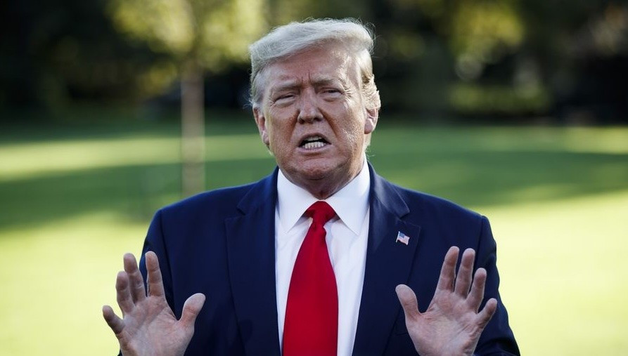 Tổng thống Donald Trump chia sẻ với báo chí tại Nhà Trắng ở Washington D.C. (Ảnh: Tân Hoa xã)