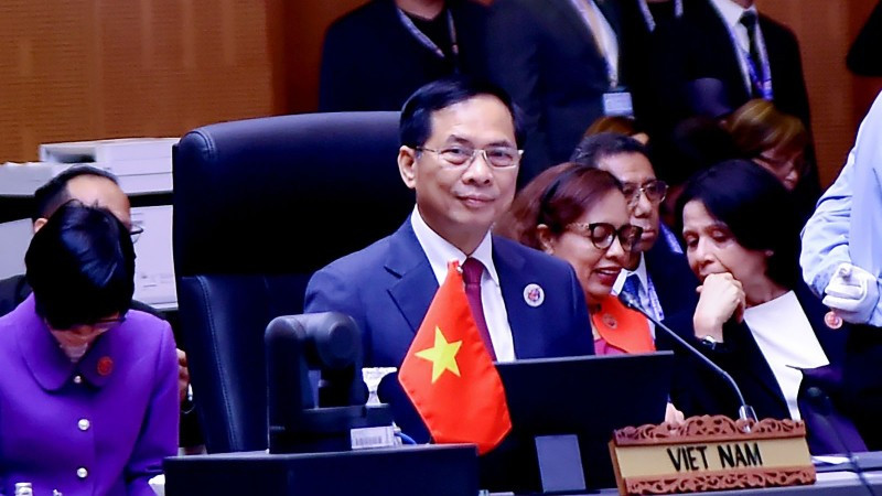 Phó Thủ tướng, Bộ trưởng Ngoại giao Bùi Thanh Sơn tham dự phiên họp toàn thể. (Ảnh: BNG) pttg-btng-7305.jpg