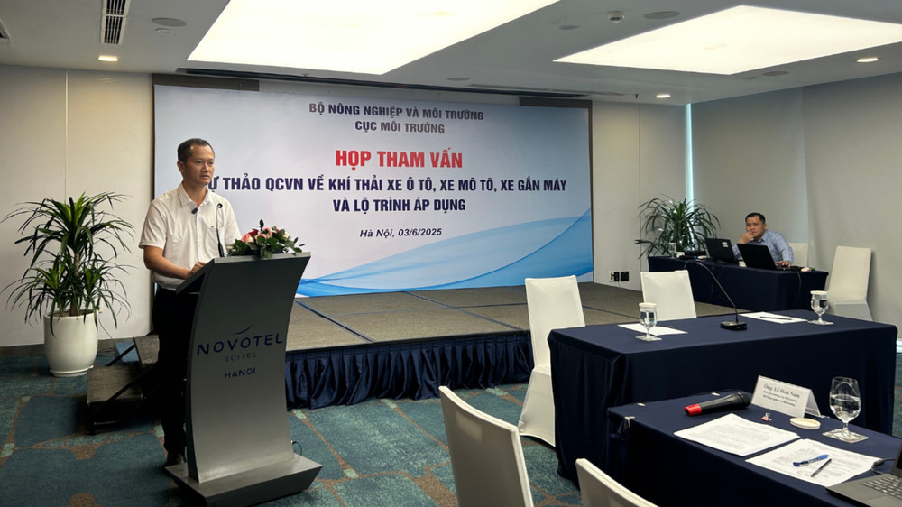 Ông Lê Hoài Nam, Phó Cục trưởng Cục Môi trường, phát biểu tại sự kiện. (Ảnh: HẢI YẾN) img-0652-129.jpg