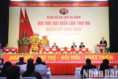 Đại hội đại biểu Đảng bộ Đại học Đà Nẵng lần thứ VII, nhiệm kỳ 2025-2030. (Ảnh: ANH ĐÀO)