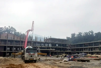 Khẩn trương thi công Trường phổ thông nội trú liên cấp tiểu học và trung học cơ sở Thanh Thủy.