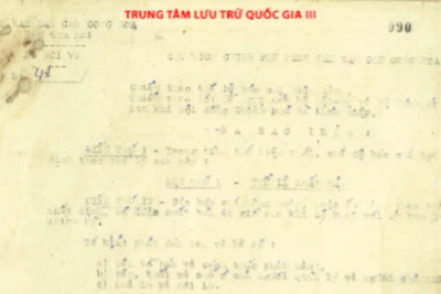 Nguồn: Trung tâm Lưu trữ quốc gia III