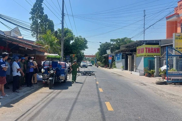 Hiện trường vụ tai nạn giao thông.