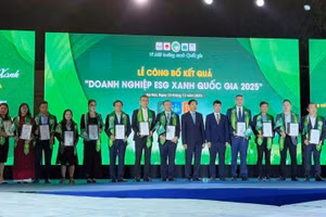 Lễ công bố doanh nghiệp ESG xanh quốc gia năm 2025. (Ảnh: Ban Tổ chức cung cấp)