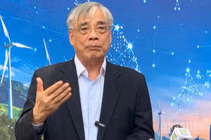 PGS, TS Trần Đình Thiên, nguyên Viện trưởng Viện Kinh tế Việt Nam trao đổi với phóng viên bên lề Hội thảo khoa học quốc gia “Đổi mới mô hình phát triển của Việt Nam đáp ứng yêu cầu kỷ nguyên mới” ngày 20/8.
