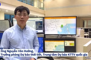 Ông Nguyễn Văn Hưởng, Trưởng phòng Dự báo thời tiết, Trung tâm Dự báo Khí tượng thủy văn quốc gia nhận định diễn biến bất thường của bão số 4.