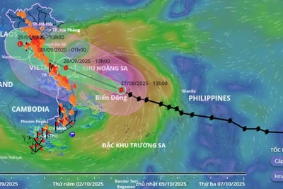 (Ảnh: Hệ thống Giám sát thiên tai Việt Nam)