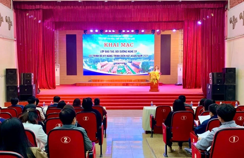 Quang cảnh lớp tập huấn.