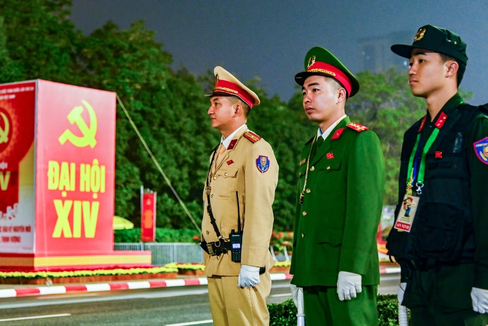 Lực lượng Công an thành phố Hà Nội bảo đảm an toàn trật tự Đại hội XIV của Đảng.