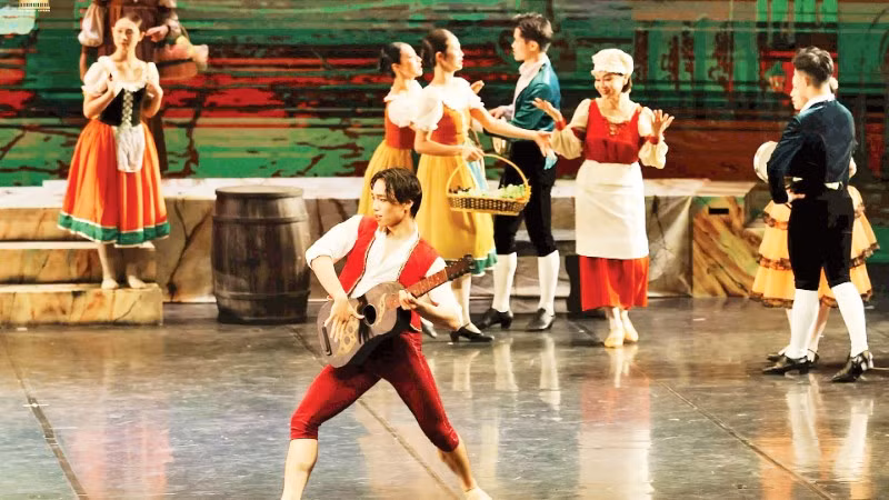 Nguyễn Đức Hiếu trong vở ballet Don Quixote, Nhà hát Nhạc Vũ Kịch Việt Nam, năm 2025. (Ảnh NVCC)