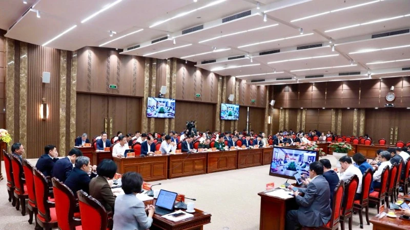 Quang cảnh hội nghị chiều 3/3. (Ảnh: Thành Thái)