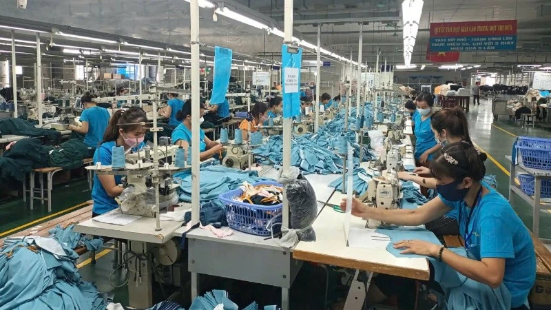 Textile and garment production for export at Ha Noi Textile and Garment Joint Stock Corporation (Hanosimex).