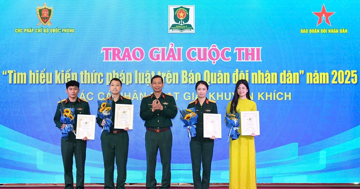 Trao giải Cuộc thi “Tìm hiểu kiến thức pháp luật trên Báo Quân đội nhân dân” năm 2025 và phát động cuộc thi năm 2026