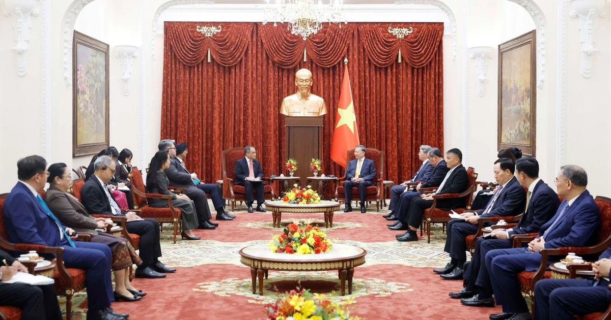 [Ảnh] Tổng Bí thư, Chủ tịch nước Tô Lâm tiếp Đại sứ, Đại biện các nước ASEAN