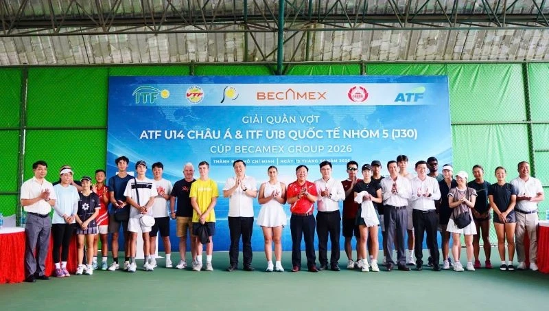 Khởi tranh Giải Quần vợt Quốc tế ITF U18-J30 Cúp Becamex Group 2026