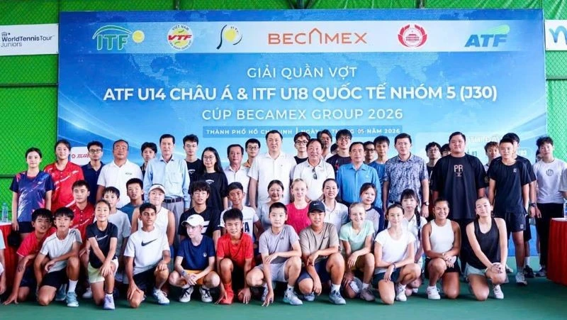 Vận động viên trẻ 11 quốc gia và vùng lãnh thổ tranh tài Giải quần vợt ATF U14 châu Á-Cúp Becamex Group lần 3 và 4
