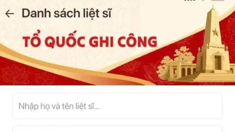 Kết nối thân nhân liệt sĩ trên ứng dụng VNeID